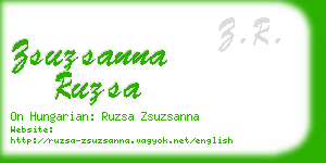 zsuzsanna ruzsa business card